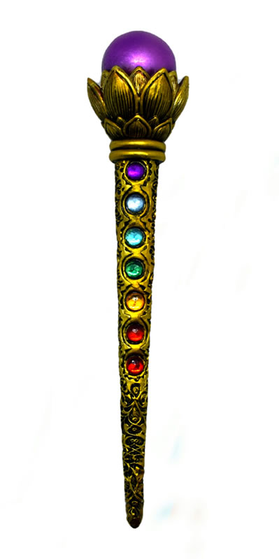 Magic Wand with Chakra Stones and Ball